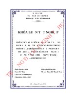 Phân tích mối liên hệ giữa chất lượng dịch vụ với sự thỏa mãn và lòng trung thành của khách hàng sử dụng dịch vụ thẻ ATM của ngân hàng thương mại cổ phần ngoại thương việt nam chi nhánh huế 