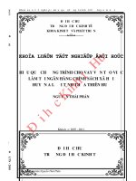 Hiệu quả cho vay vốn tạo việc làm của NHCSXH ở huyện a lưới, tỉnh thừa thiên huế 