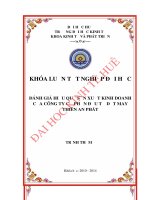 Đánh giá hiệu quả sản xuất kinh doanh của công ty cổ phần đầu tư dệt may thiên an phát 