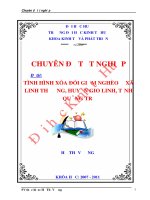 Tình hình xóa đói giảm nghèo ở xã linh thượng –huyện gio linh   tỉnh quảng trị 