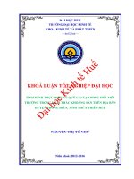 Tình hình thực hiện ký quỹ cải tạo, phục hồi môi trường trong khai thác khoáng sản trên địa bàn huyện phong điền, tỉnh thừa thiên huế 