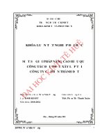 Một số giải pháp nâng cao hiệu quả công tác đấu thầu xây lắp tại công ty cổ phần thành đạt 
