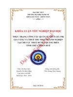 Thực trạng công tác quản lý thuế giá trị gia tăng và thuế thu nhập doanh nghiệp tại chi cục thuế huyện quảng điền 