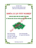 Đánh giá nhận thức của người tiêu dùng về tính hai mặt của bia trên địa bàn thành phố huế 