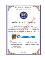Phân tích hoạt động tín dụng của ngân hàng agribank chi nhánh thừa thiên huế giai đoạn 2011 2013 và đề xuất chiến lược nâng cao hiệu quả hoạt động tín dụng trong thời gian tới 