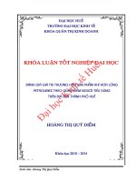 Đánh giá giá trị thương hiệu sản phẩm khí hóa lỏng petrolimex theo quan điểm người tiêu dùng trên địa bàn thành phố huế 