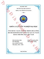 Ứng dụng value at risk trong đo lường rủi ro kinh doanh ngoại tệ tại các ngân hàng thương mại việt nam 