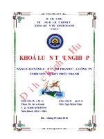 Nâng cao năng lực cạnh tranh của công ty TNHH MTV TMDV phúc thanh 