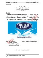 Đánh giá chính sách phân phối sản phẩm sữa dutch lady của doanh nghiệp tư nhân  thương mại minh chiểu trên địa bàn tỉnh quảng ngãi 