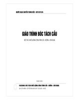 GIÁO TRÌNH BÓC TÁCH CẦU BÓC TÁCH KHỐI LƯỢNG CÔNG TRÌNH