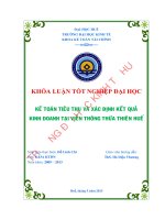 Kế toán tiêu thụ và xác định kết quả kinh doanh tại viễn thông thừa thiên huế 
