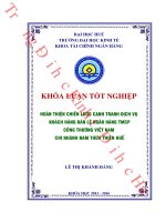 Hoàn thiện chiến lược cạnh tranh dịch vụ khách hàng bán lẻ ngân hàng TMCP công thương việt nam   chi nhánh nam thừa thiên huế 