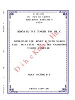 Đánh giá hiệu quả kinh tế rừng trồng keo tai tượng tại xã hương lộc, huyện nam đông, thừa thiên huế 