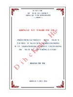 Phân tích các nhân tố ảnh hưởng đến ý định sử dụng dịch vụ mobile banking đối với khách hàng cá nhân tại ngân hàng thương mại cổ phần đông á  chi nhánh huế 