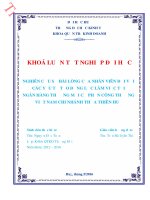 Nghiên cứu sự hài lòng của nhân viên đối với các yếu tố tạo động lực làm việc tại ngân hàng TMCP công thương việt nam chi nhánh thừa thiên huế 