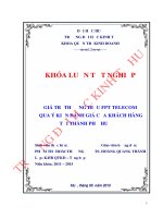 Giá trị thương hiệu FPT telecom qua ý kiến đánh giá của khách hàng tại thành phố huế 