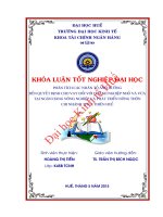 Phân tích các nhân tố ảnh hưởng đến quyết định cho vay đối với doanh nghiệp vừa và nhỏ tại ngân hàng nông nghiệp và phát triển nông thôn agribank chi nhánh thừa thiên huế 