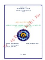 Đánh giá công tác tạo động lực làm việc cho nhân viên tại khách sạn gerbera huế 