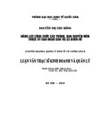 Năng lực công chức các phòng, ban chuyên môn thuộc UBND thị xã Buôn Hồ