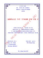 Nâng cao chất lượng hoạt độngcho vay đối với khách hàng cá nhân tại chi nhánh ngân hàng nông nghiệp và phát triển nông thôn huyện triệu phong quảng trị 