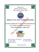 Đánh giá hiệu quả sử dụng vốn kinh doanh của công ty cổ phần xây dựng giao thông thừa thiên huế 