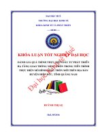 Đánh giá quá trình thực hiện đầu tư phát triển hạ tầng giao thông nông thôn trong tiến trình thực hiện mô hình nông thôn mới trên địa bàn huyện hiệp đức, tỉnh quảng nam 