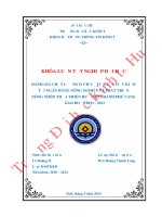 Đánh giá chất lượng dịch vụ tiền gửi tiết kiệm tại ngân hàng nông nghiệp và phát triển nông thôn thừa thiên huế  chi nhánh phú vang giai đoạn 2011 21013 