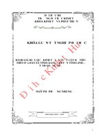 Đánh giá hiệu quả kinh tế sản xuất hồ tiêu trên địa bàn xã vĩnh giang – huyện vĩnh linh – tỉnh quảng trị 