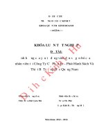 Ảnh hưởng của yếu tố động viên đến sự gắn bó của nhân viên tại công ty cổ phần in – phát hành sách và thiết bị trường học quảng nam 