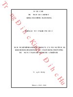 Ứng dụng mô hình logistic trong việc xếp hạng tín dụng khách hàng doanh nghiệp tại ngân hàng TMCP công thương việt nam chi nhánh thừa thiên huế 