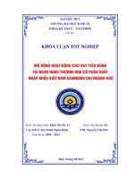 Mở rộng hoạt động cho vay tiêu dùng tại ngân hàng thương mại cổ phần xuất nhập khẩu việt nam eximbank chi nhánh huế 