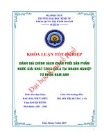 Đánh giá chính sách phân phối sản phẩm nước giải khát coca cola tại doanh nghiệp tư nhân nam anh 