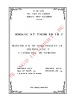 Hoàn thiện hệ thống kiểm soát nội bộ chi phí sản xuất tại công ty cổ phần frit huế 