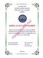 Kiểm toán doanh thu tại các doanh nghiệp kinh doanh xuất nhập khẩu trong kiểm toán báo cáo tài chính do công ty TNHH kiểm toán và kế toán AAC thực hiện 