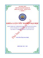 Hoàn thiện quy trình kiểm toán doanh thu bán hàng – cung cấp dịch vụ và nợ phải thu khách hàng tại công ty TNHH kiểm toán và kế toán AAC 