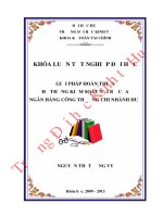 Giải pháp hoàn thiện hệ thống kiểm soát nội bộ tại ngân hàng công thương chi nhánh huế 