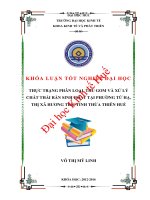 Thực trạng phân loại, thu gom và xử lý chất thải rắn sinh hoạt tại phường tứ hạ, thị xã hương trà, tỉnh thừa thiên huế 