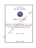 Phân tích lợi ích   chi phí mô hình xử lý nước thải nhà máy chế biến mủ cao su  công ty TNHH MTV cao su quảng trị 