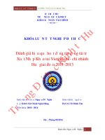 Đánh giá hiệu quả hoạt động tín dụng tài trợ XNK tai vietinbank  chi nhánh huế giai đoạn 2011 2013 