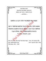 Quy trình kiểm toán hàng tồn kho trong kiểm toán báo cáo tài chính tại công ty TNHH kiểm toán và kế toán AAC 