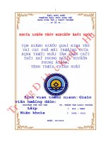 Tìm hiểu hiệu quả kinh tế và chi phí môi trường của hình thức nuôi tôm trên cát tại xã phong hải, huyện phong điền, thừa thiên huế 