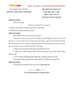 Đề thi học kì 1 môn Ngữ văn lớp 10 trường THPT Đoàn Thượng, Hải Dương năm học 2014 - 2015
