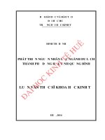 Phát triển nguồn nhân lực nghành du lịch ở thành phố đồng hới 