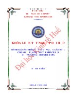 Đánh giá các nhân tố tạo động lực làm việc cho người lao động tại khách sạn hương giang – resort  spa 