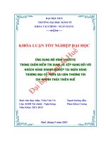 Ứng dụng mô hình logistic trong chấm điểm tín dụng và xếp hạng đối với khách hàng doanh nghiệp tại ngân hàng thương mại cổ phần sài gòn thương tín  chi nhánh thừa thiên huế 