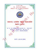 Một số giải pháp nâng cao chất lượng dịch vụ xe điện tại công ty cổ phần đầu tư thương mại hoàng thành 