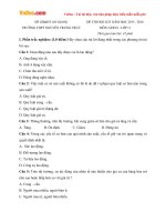 Đề thi học kì 1 môn Giáo dục công dân lớp 11 trường THPT Nguyễn Trung Trực, An Giang năm học 2015 - 2016