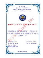 Đánh giá mức độ hài lòng về công việc của người lao động tại công ty cổ phần tài việt 1 5 
