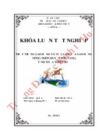 Thực trạng lao động và việc làm của lao động nông thôn huyện phú vang, tỉnh thừa thiên huế 