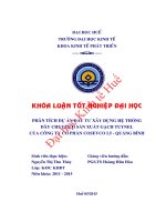 Phân tích dự án đầu tư xây dựng hệ thống dây chuyền II sản xuất gạch tuynel của công ty cổ phần COSEVCO i 5   quảng bình 